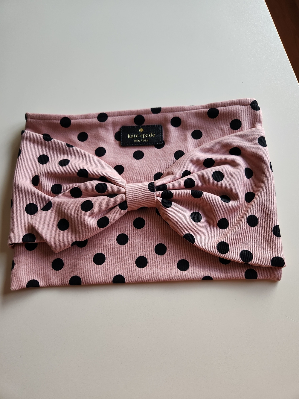 kate spade Pink Polka Dot Bow Clutch Bag